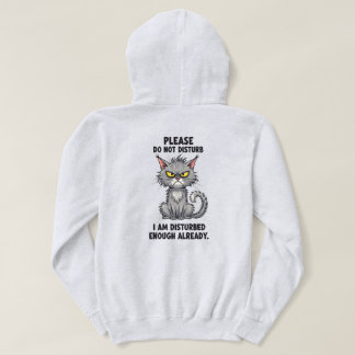 Pull À Capuche T-shirt Chat Angry Mignon