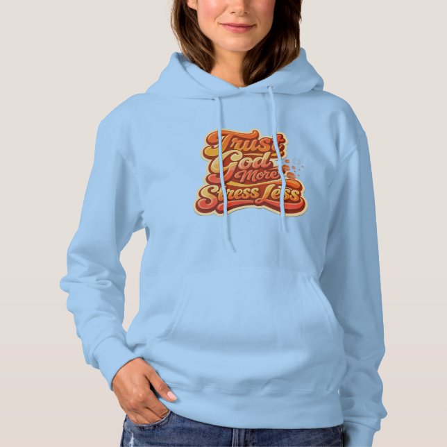 Pull À Capuche T-shirt Confiance en Dieu (Devant)