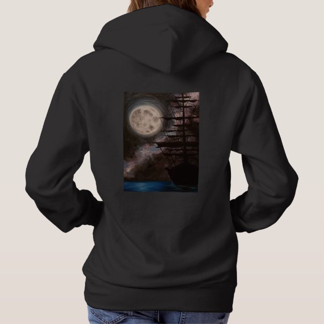 Pull À Capuche T-shirt croisière au clair de lune (Dos)
