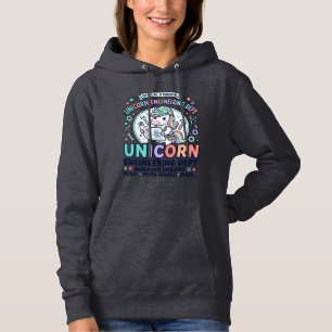 Pull À Capuche T-Shirt D Licorne Département d'Ingénierie Typogra