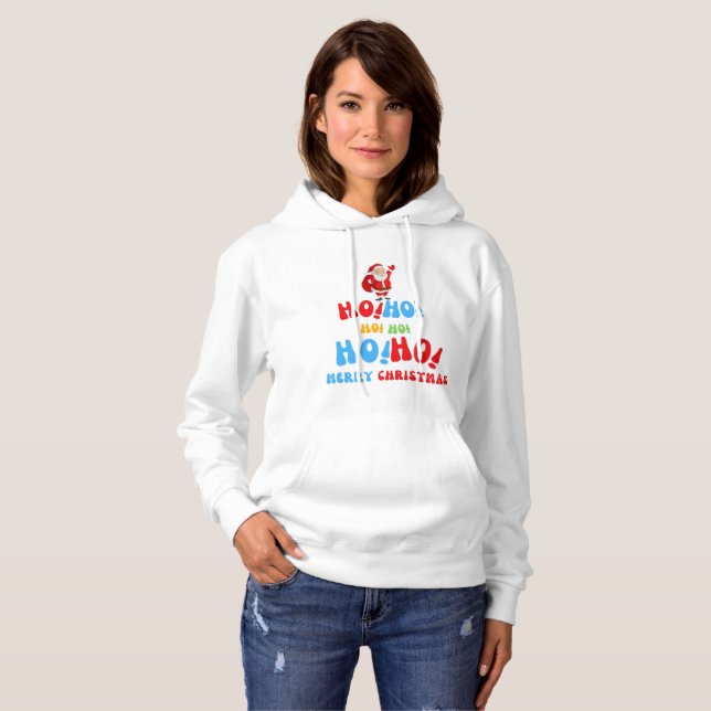 Pull À Capuche T-shirt de Noël (Devant entier)