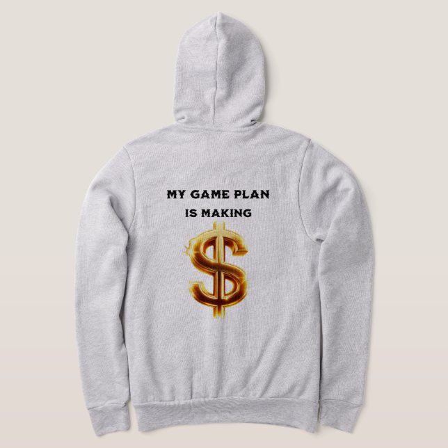 Pull À Capuche T-shirt du plan de jeu d'argent (Couchage Retour)