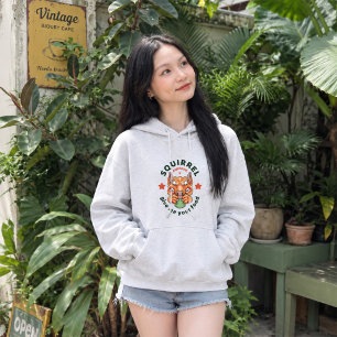 Pull À Capuche T-shirt graphique animalier écureuil fou