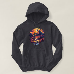 Pull À Capuche T-Shirt Graphique Évasion de la Montagne au Couche