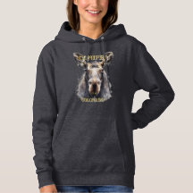 T-Shirt Hoodie Moose Head Moose Country Conifer CO