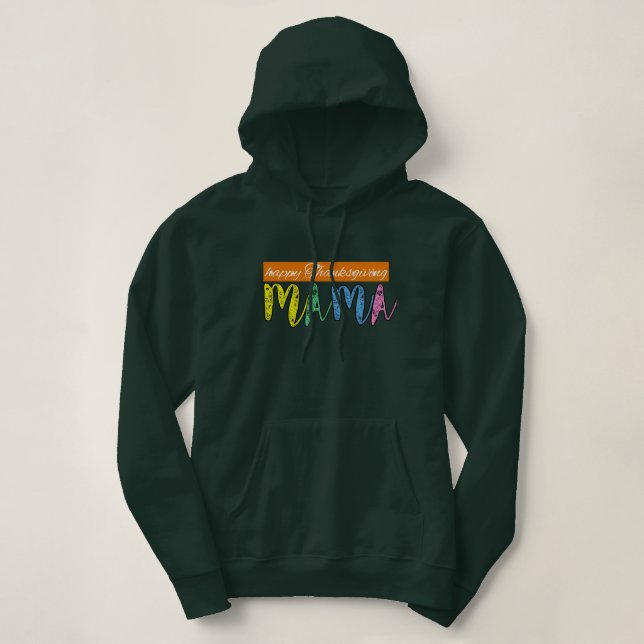 Pull À Capuche T-Shirt joyeux Thanksgiving cadeau maman  (Design devant)