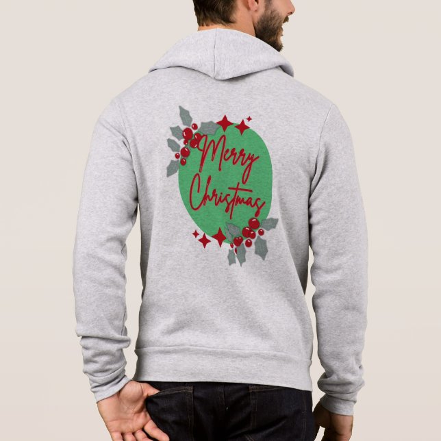 Pull À Capuche T-shirt Noël imprimé en arrière (Dos)