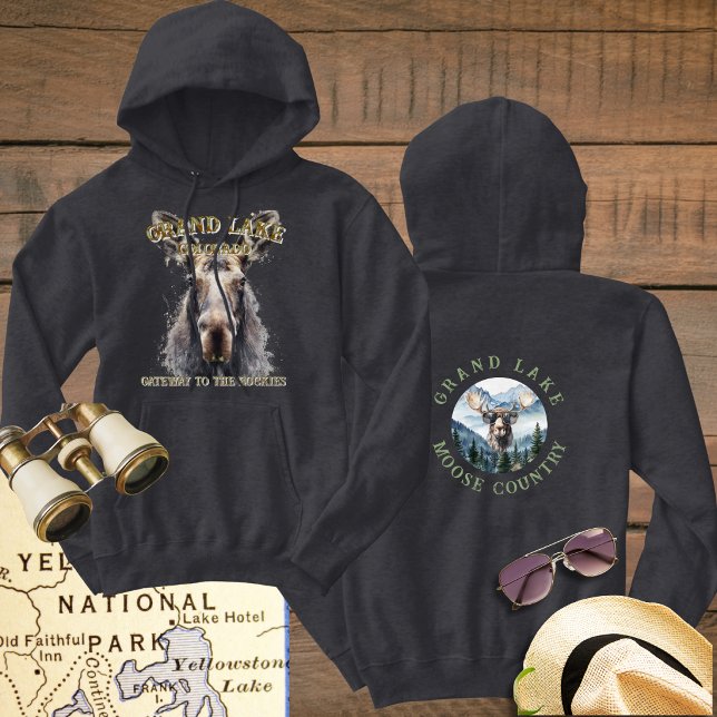 Pull À Capuche T-Shirt Orignal du Grand Lac Moose Country (Créateur téléchargé)