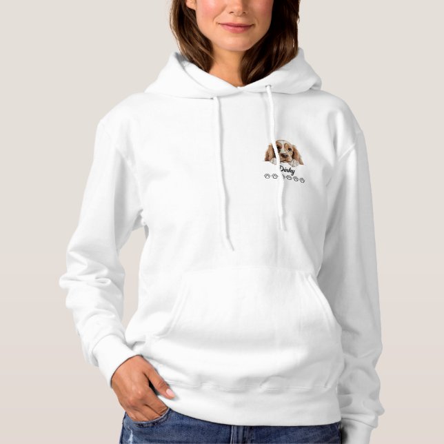Pull À Capuche T-shirt personnalisé avec un Cocker Spaniel mignon (Devant)