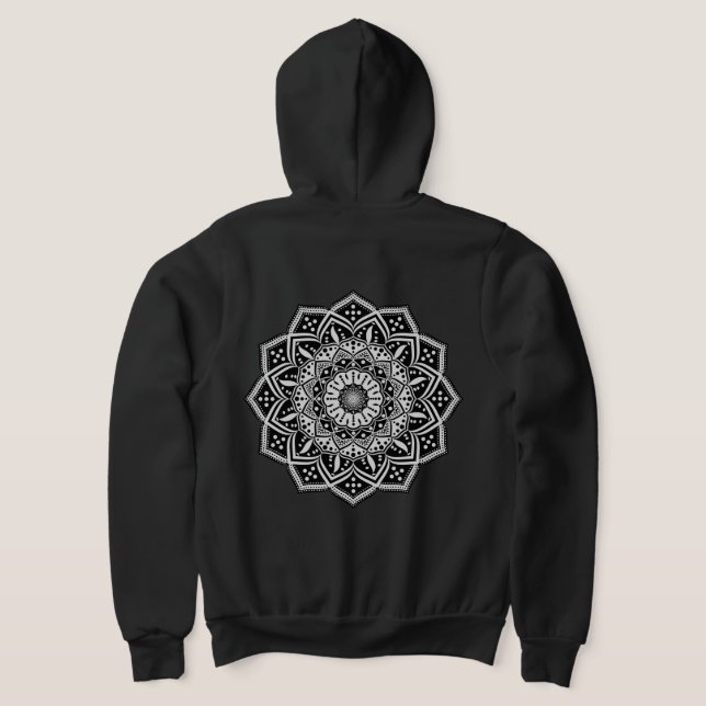 Pull À Capuche T-Shirt pour hommes Mandala (Couchage Retour)