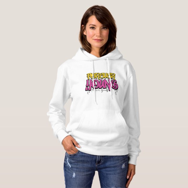 Pull À Capuche T-shirt pour jeunes graffitis (Devant entier)