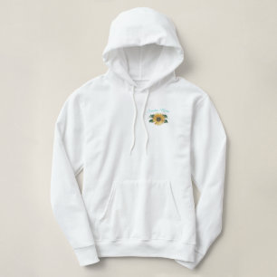 Pull À Capuche T-Shirt Rustique Jaune Doré Tournesol Écriture Sar