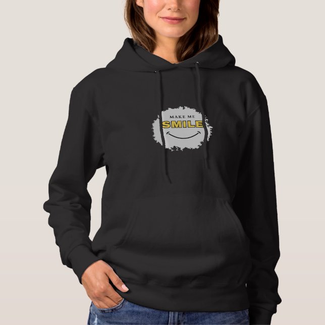 Pull À Capuche T-Shirt Sourire Unisexe 😊 Tenue Décontractée Hume (Devant)