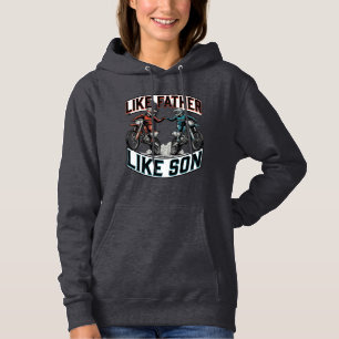Pull À Capuche T-shirt vectoriel vintage de motocross tel père te