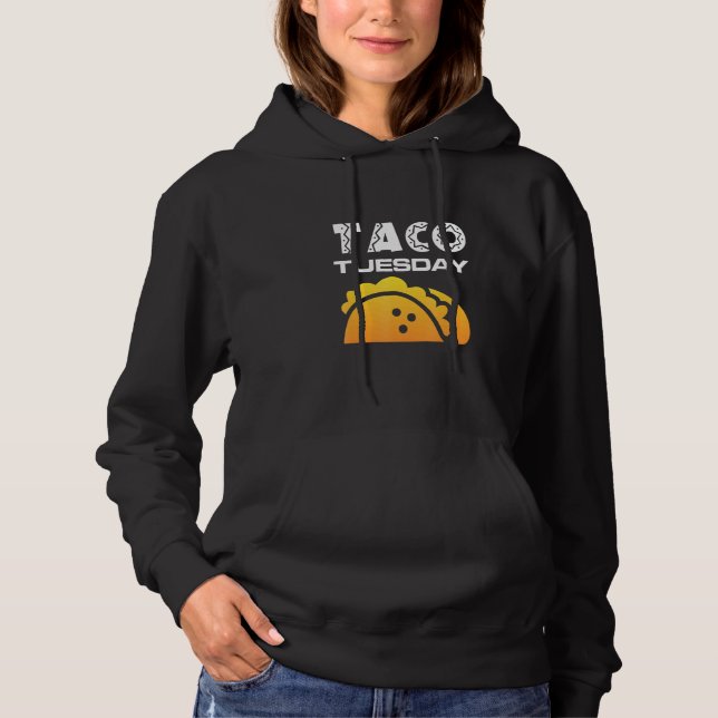 Pull À Capuche Taco mardi Retro Design graphique (Devant)
