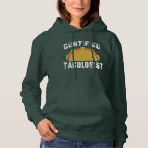 Pull À Capuche Tacoïologue certifié Amoureux de la nourriture mex