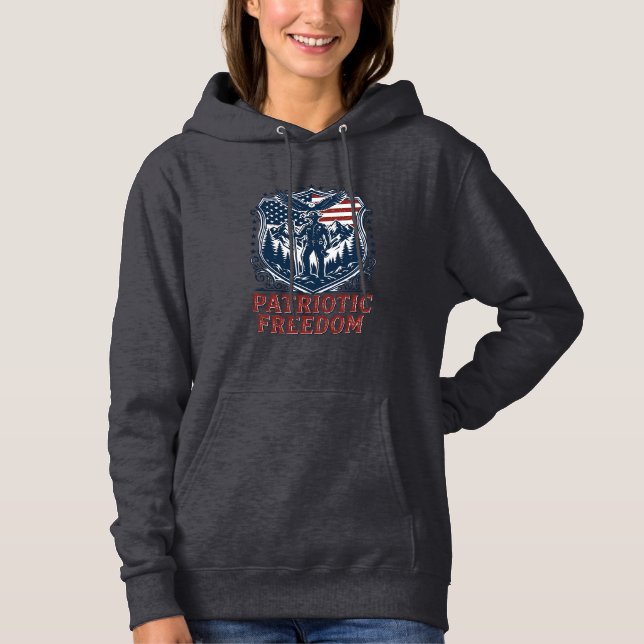 Pull À Capuche Tee-shirt graphique vectoriel de garde forestier p (Devant)