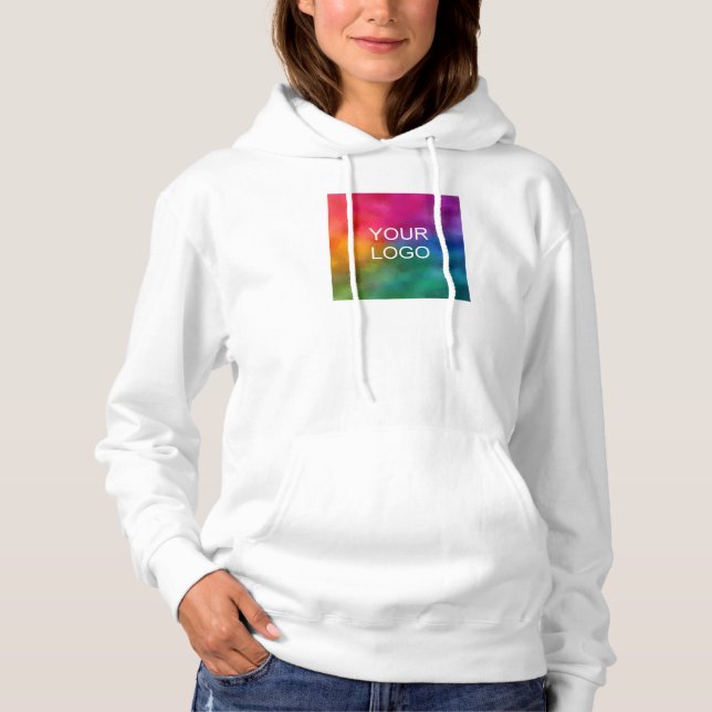 Pull À Capuche Téléchargez votre photo de logo Femme impression d (Devant)