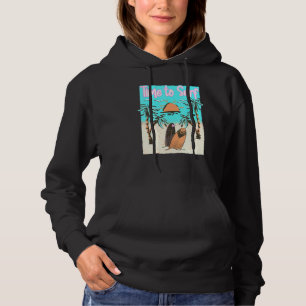 Pull À Capuche Temps De Surf Surf Plage Surfer Surf Vintage