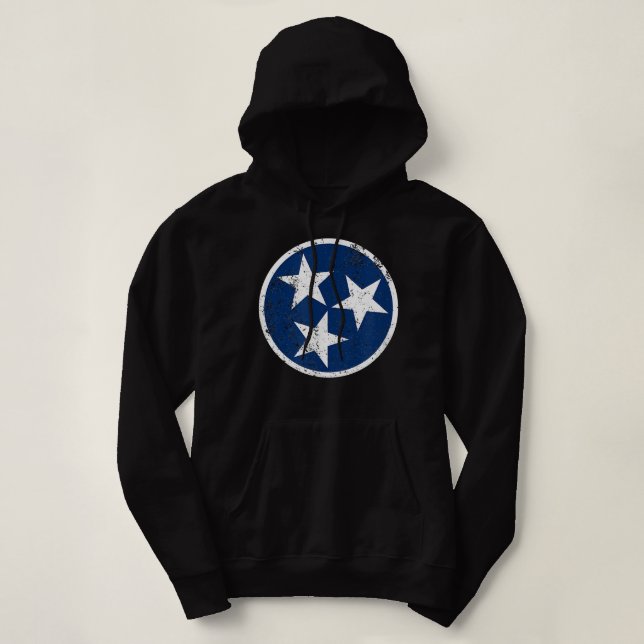 Pull À Capuche Tennessee Flag Star Logo État bénévole Nashville (Design devant)