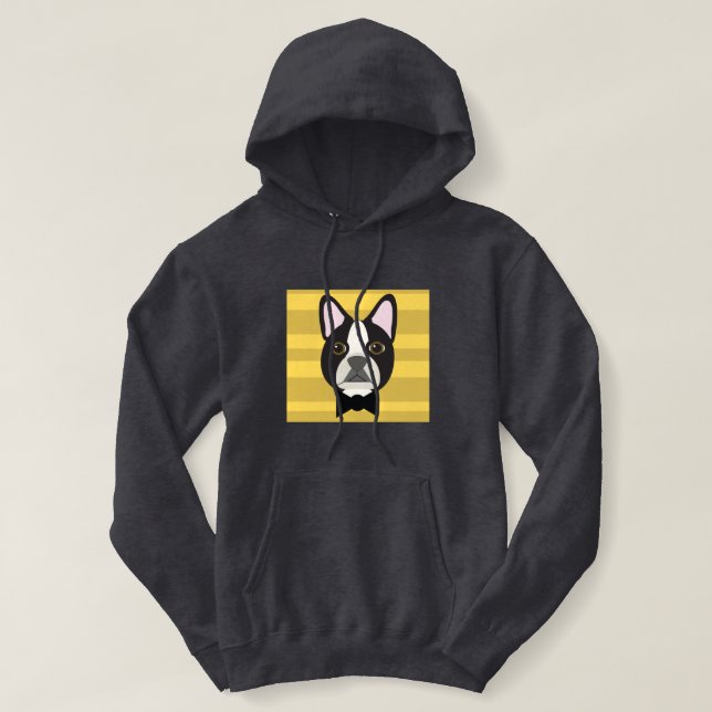 Pull À Capuche Terrier de Boston (Design devant)