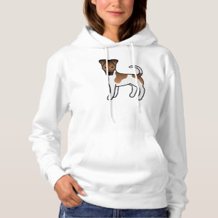 Pull À Capuche Térrier Fox Lisse Blanc Et Brun Chien De Dessin An