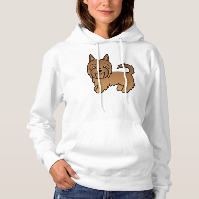 Pull À Capuche Tervier Australien Rouge Chien de Dessin Animé Mig (Devant)