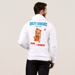 Pull À Capuche Testeur QA Humour de chat