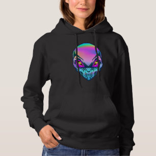 Pull À Capuche Tête d'Alien Alien de Rave Coloré Croire Ufo Homme