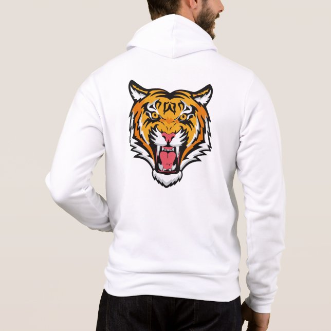 Pull À Capuche Tête de Tigre Rugissant-25818 (Dos)