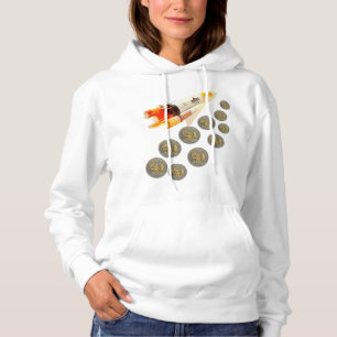 Pull À Capuche TexitCoin Logo Officiel Fermeture Éclair Blanche P