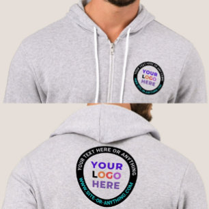 Pull À Capuche Texte avant et arrière personnalisé   Logo d'entre