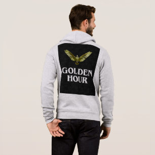 Pull À Capuche Texte motivationnel de l'heure dorée Minimaliste N