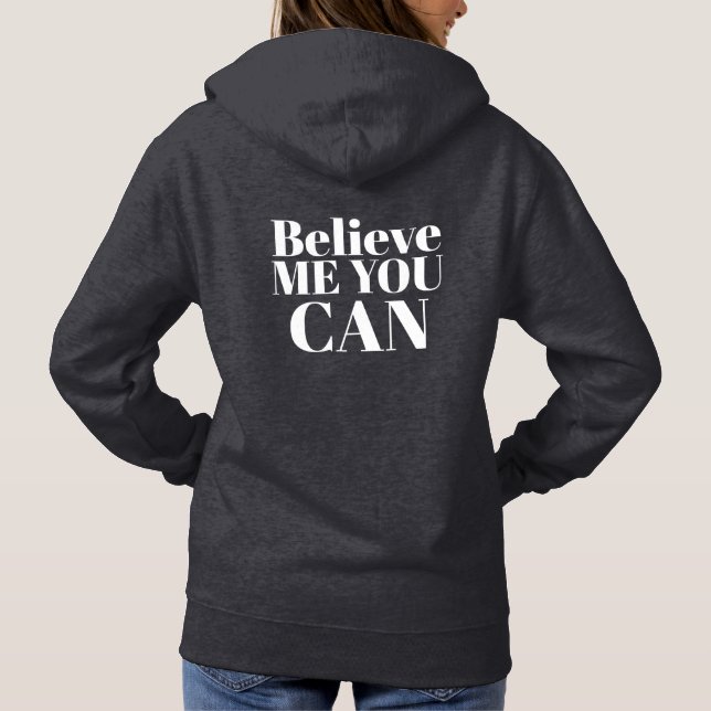 Pull À Capuche Texte Personnalisé Design Moderne Minimal Femmes G (Dos)