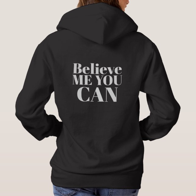 Pull À Capuche Texte personnalisé Stylé Moderne Minimal Femmes No (Dos)