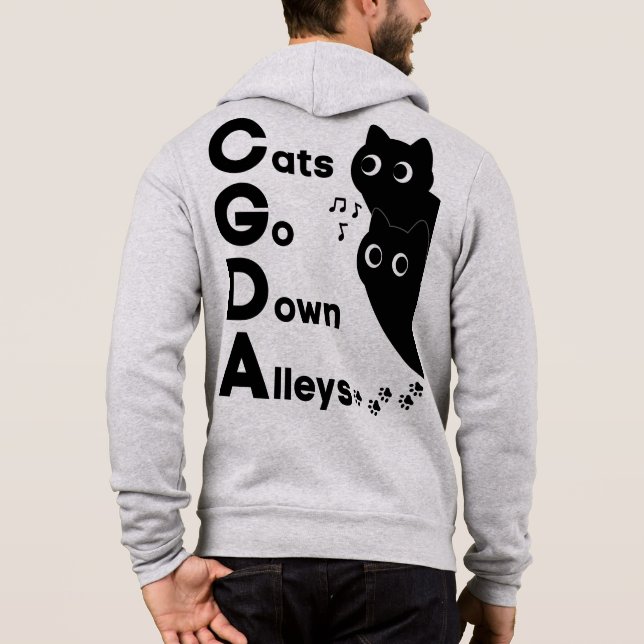 Pull À Capuche Théorie musicale CGDA - Les chats descendent les r (Dos)