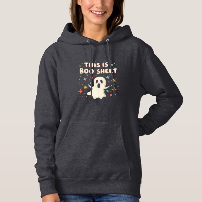 Pull À Capuche This Is Boo Sheet | Cute Ghost Halloween Pun (Devant)