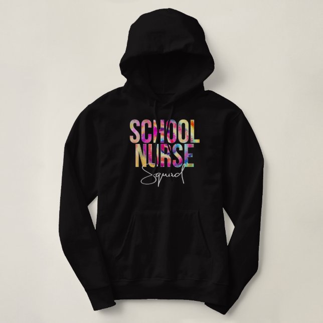 Pull À Capuche Tie Dye École Infirmière Squad Retour À L'Apprécia (Design devant)