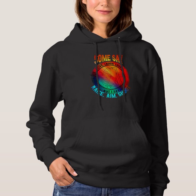 Pull À Capuche Tir à l'arc Rire Vie Amour Visage (Devant)