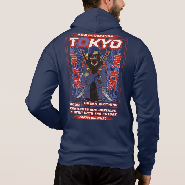 PULL À CAPUCHE TOKYO VÊTEMENTS URBAINS (Dos)