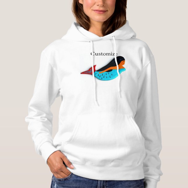 Pull À Capuche Tonnerre de sirène bleue (Devant)