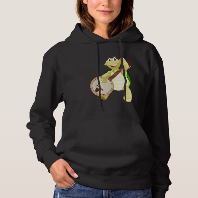 Pull À Capuche Tortue Banjo Jouer Banjo (Devant)