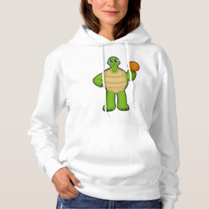 Pull À Capuche Tortue en tant que joueur de basket-ball avec bask