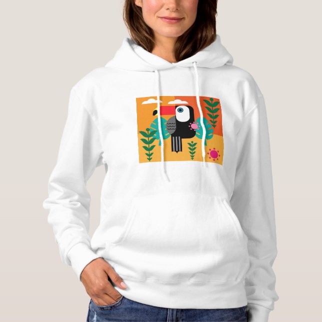 Pull À Capuche Toucan Oiseau Tropical (Devant)