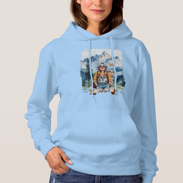 Pull À Capuche Toujours le style ! Dame hippie bohème faisant de  (Devant)