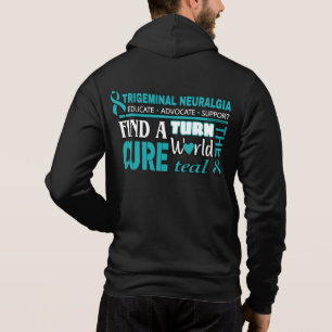 Pull À Capuche Tournez le monde Turquoise...TN