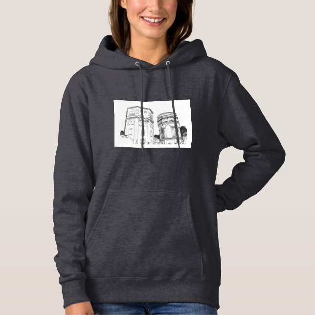 Pull À Capuche Tours d'eau de Grodno en Biélorussie (Devant)
