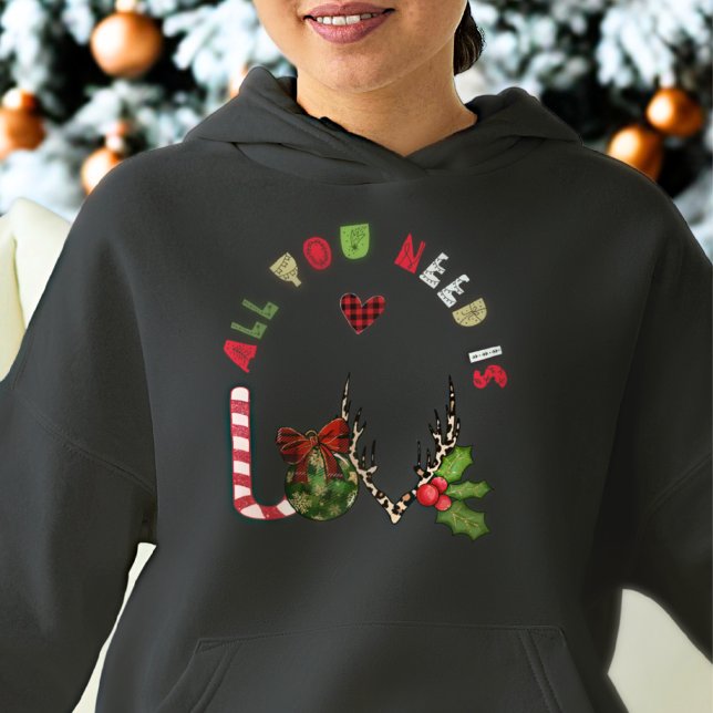 Pull À Capuche Tout ce dont vous avez besoin est d'amour Buffalo  (Créateur téléchargé)