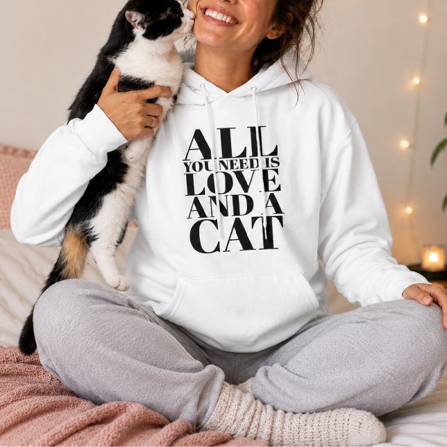 Pull À Capuche Tout ce dont vous avez besoin est l'amour et un ch (Créateur téléchargé)