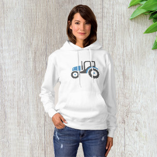 Pull À Capuche Tracteur gris bleu